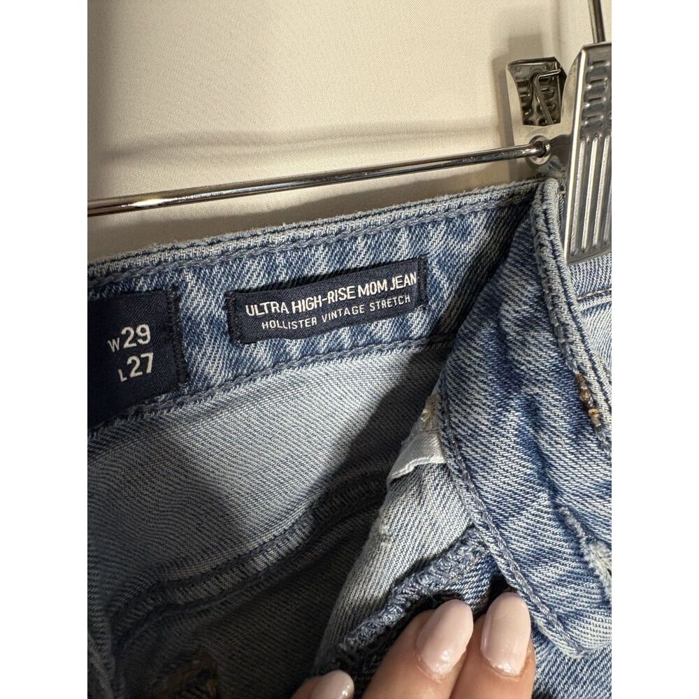 Hollister Jeans Womens 9R 29 X 27 Ultra High Rise Mom Fit Distressed